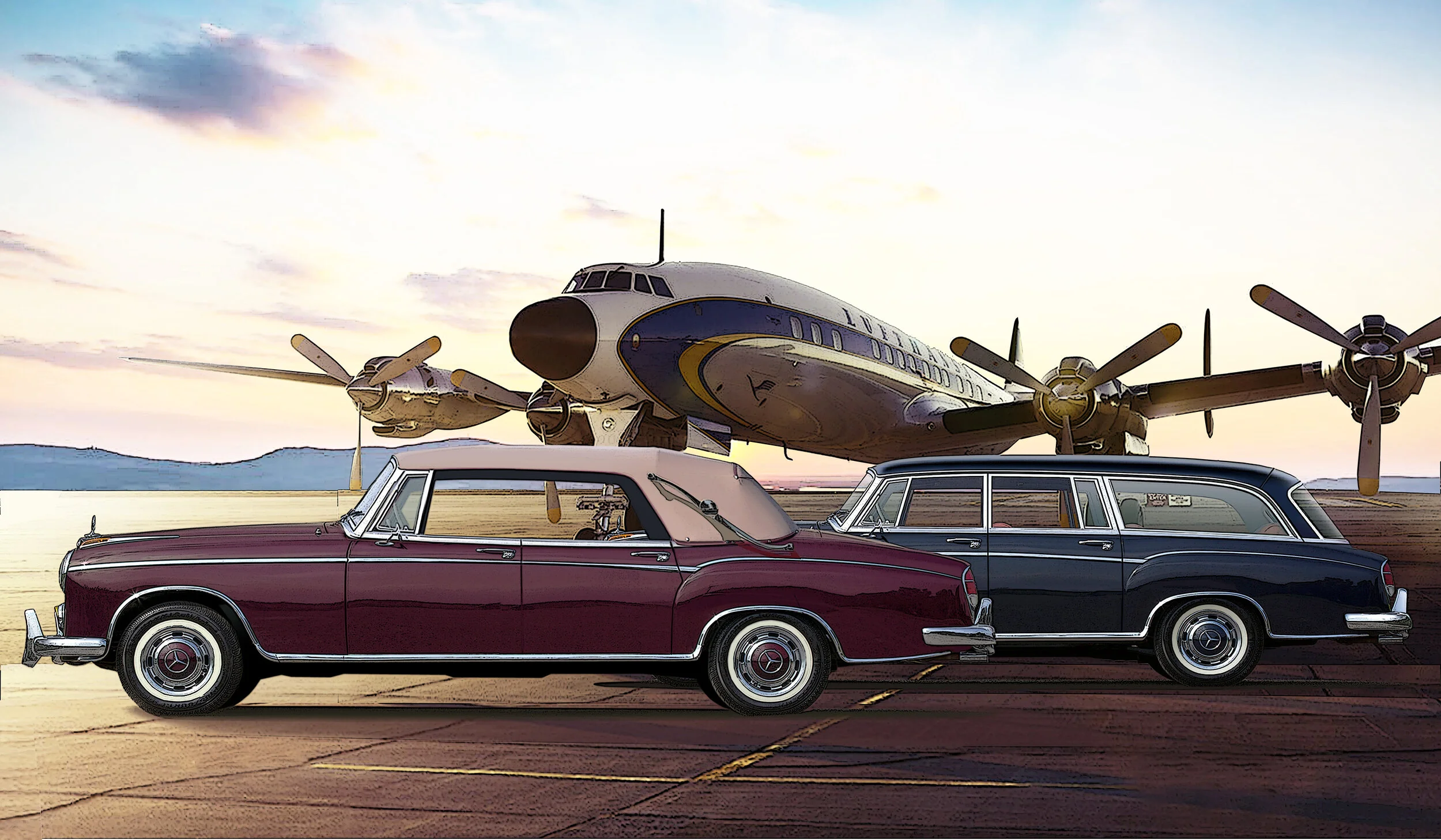 メルセデス・ベンツ 220 SE Lone Star Flyers メルセデス・ベンツ 220 SE Lone Star Flyers ミニカー